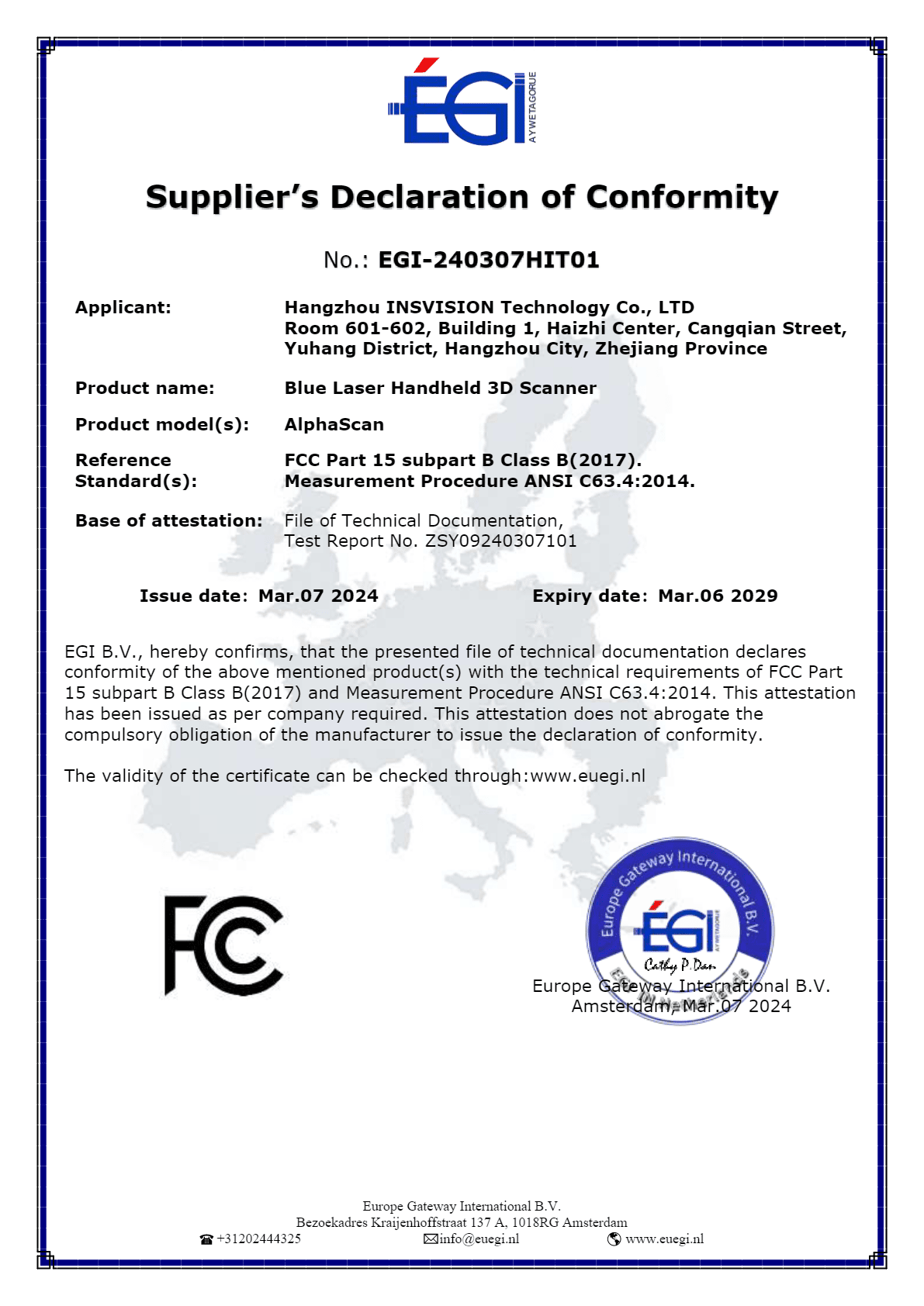 US FCC Certification