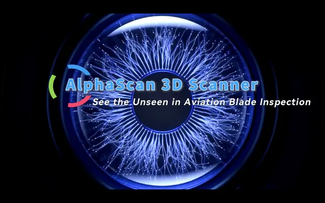 AlphaScan 3D scanner unveils cutting-edge technological advancements in aerospace blade inspection.