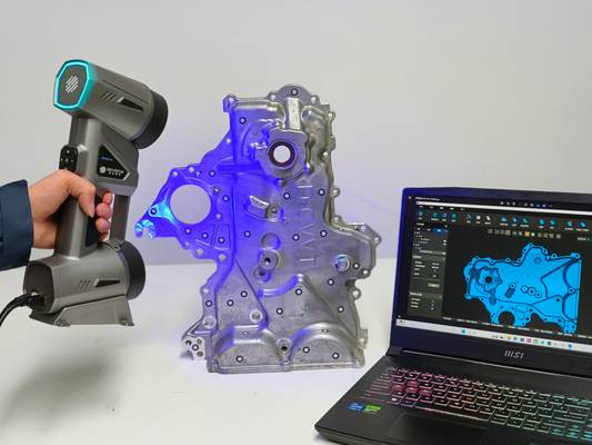 启源视觉 AlphaScan 扫描钣金件获取实时三维模型数据